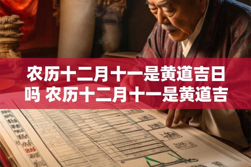 农历十二月十一是黄道吉日吗 农历十二月十一是黄道吉日吗 农历十二月十一是黄道吉日吗 农历十二月十一是黄道吉日吗
