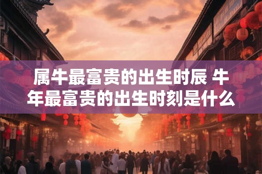 属牛最富贵的出生时辰 牛年最富贵的出生时刻是什么