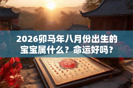 2026卯马年八月份出生的宝宝属什么？命运好吗？