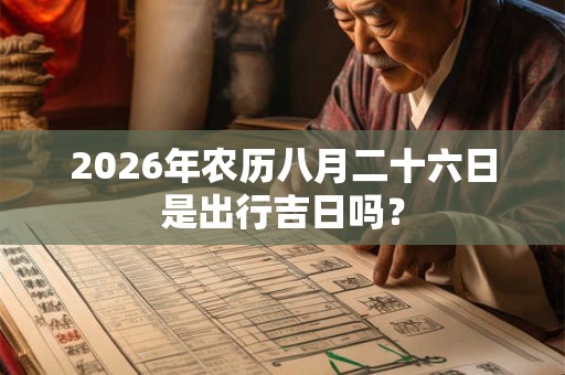 2026年农历八月二十六日是出行吉日吗？