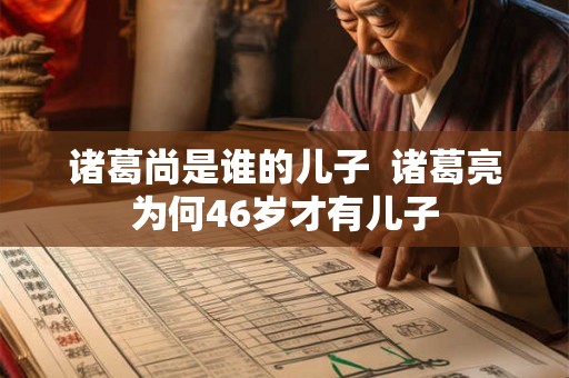 诸葛尚是谁的儿子  诸葛亮为何46岁才有儿子