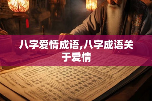 八字爱情成语,八字成语关于爱情