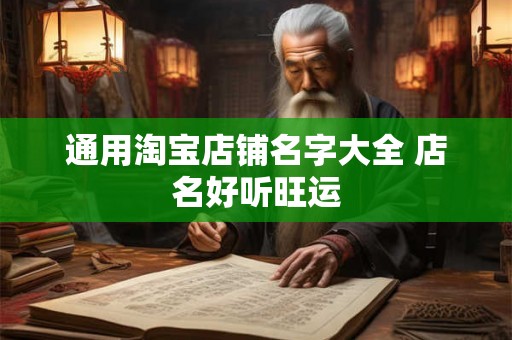 通用淘宝店铺名字大全 店名好听旺运