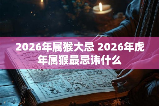 2026年属猴大忌 2026年虎年属猴最忌讳什么
