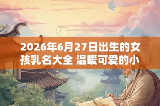 2026年6月27日出生的女孩乳名大全 温暖可爱的小名 2026年6月27日出生的女孩乳名大全 温暖可爱的小名