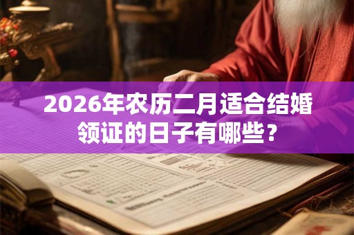 2026年农历二月适合结婚领证的日子有哪些？