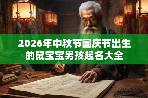 2026年中秋节国庆节出生的鼠宝宝男孩起名大全 2026年中秋节国庆节出生的鼠宝宝男孩起名大全