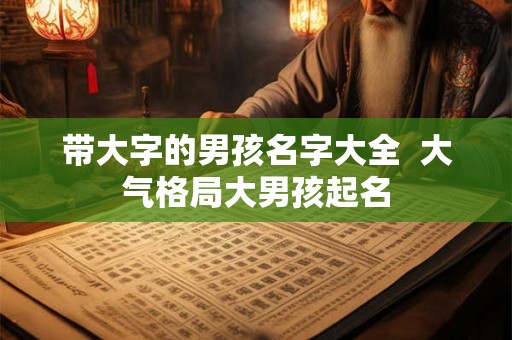 带大字的男孩名字大全 大气格局大男孩起名 带大字的男孩名字大全 大气格局大男孩起名
