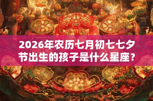 2026年农历七月初七七夕节出生的孩子是什么星座? 2026年农历七月初七七夕节出生的孩子是什么星座?