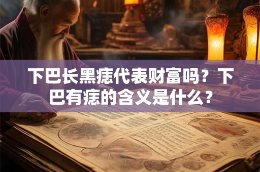 下巴长黑痣代表财富吗?下巴有痣的含义是什么? 下巴长黑痣代表财富吗?下巴有痣的含义是什么?