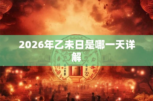 2026年乙未日是哪一天详解