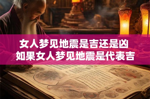 女人梦见地震是吉还是凶 如果女人梦见地震是代表吉兆还是凶兆