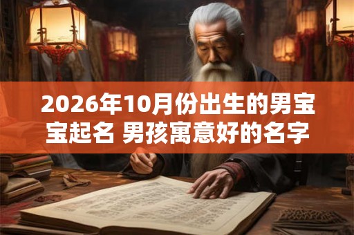 2026年10月份出生的男宝宝起名 男孩寓意好的名字