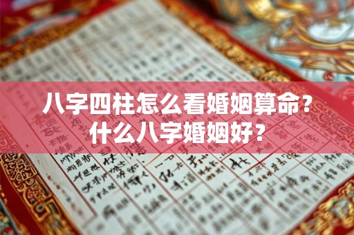 八字四柱怎么看婚姻算命?什么八字婚姻好? 八字四柱怎么看婚姻算命?什么八字婚姻好?