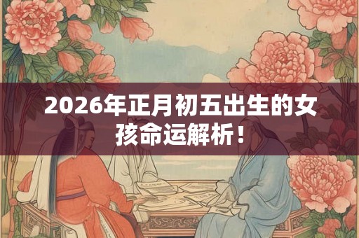 2026年正月初五出生的女孩命运解析! 2026年正月初五出生的女孩命运解析!