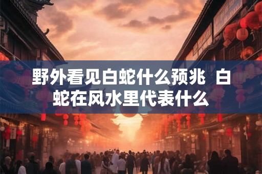 野外看见白蛇什么预兆  白蛇在风水里代表什么