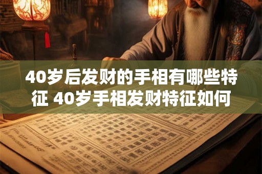 40岁后发财的手相有哪些特征 40岁手相发财特征如何