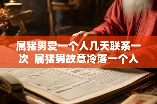 属猪男爱一个人几天联系一次  属猪男故意冷落一个人