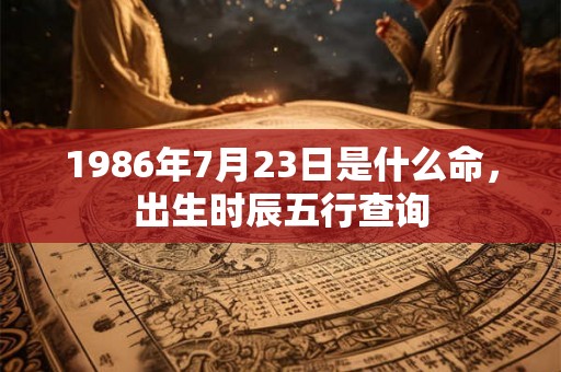 1986年7月23日是什么命，出生时辰五行查询