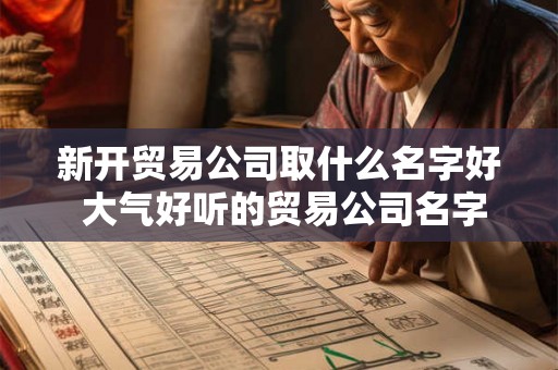 新开贸易公司取什么名字好 大气好听的贸易公司名字