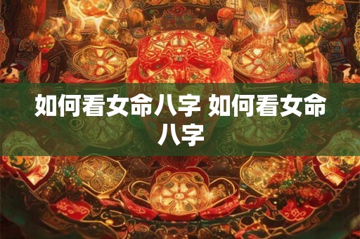 如何看女命八字 如何看女命八字