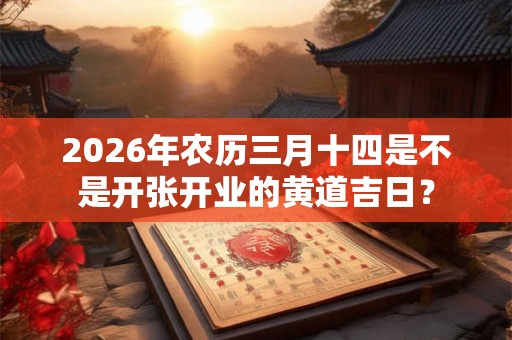2026年农历三月十四是不是开张开业的黄道吉日？