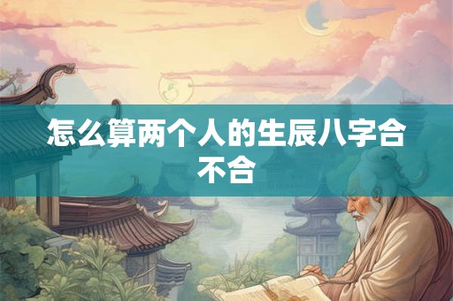 怎么算两个人的生辰八字合不合