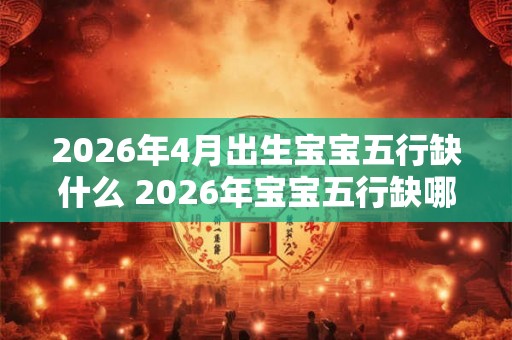 2026年4月出生宝宝五行缺什么 2026年宝宝五行缺哪个 2026年4月出生宝宝五行缺什么 2026年宝宝五行缺哪个