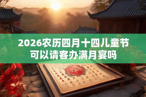 2026农历四月十四儿童节可以请客办满月宴吗 2026农历四月十四儿童节可以请客办满月宴吗