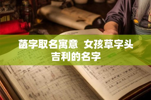 菡字取名寓意  女孩草字头吉利的名字