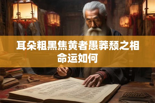 耳朵粗黑焦黄者愚莽颓之相命运如何