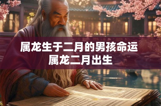 属龙生于二月的男孩命运 属龙二月出生