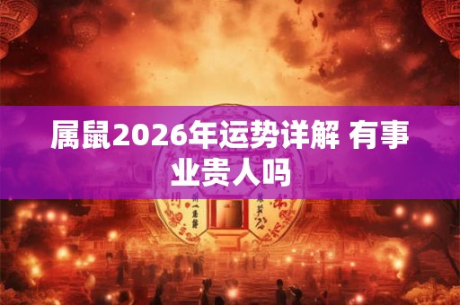 属鼠2026年运势详解 有事业贵人吗