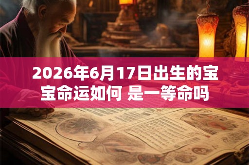 2026年6月17日出生的宝宝命运如何 是一等命吗 2026年6月17日出生的宝宝命运如何 是一等命吗