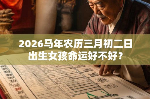 2026马年农历三月初二日出生女孩命运好不好？