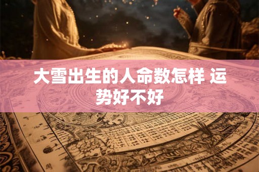 大雪出生的人命数怎样 运势好不好