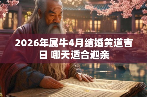 2026年属牛4月结婚黄道吉日 哪天适合迎亲