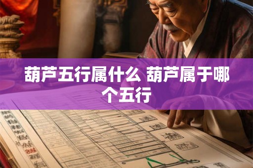 葫芦五行属什么 葫芦属于哪个五行