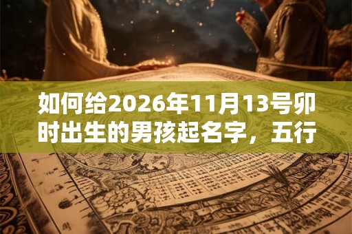 如何给2026年11月13号卯时出生的男孩起名字，五行属什么