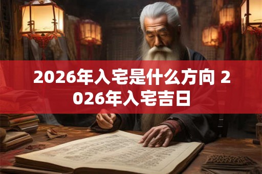 2026年入宅是什么方向 2026年入宅吉日