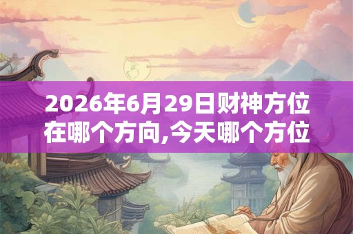 2026年6月29日财神方位在哪个方向,今天哪个方位财运好