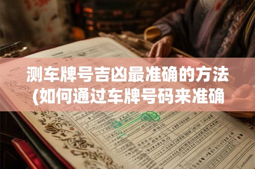 测车牌号吉凶最准确的方法(如何通过车牌号码来准确测算吉凶？)