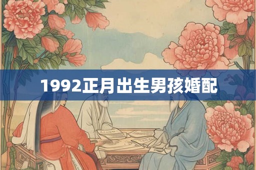 1992正月出生男孩婚配
