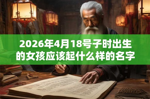 2026年4月18号子时出生的女孩应该起什么样的名字