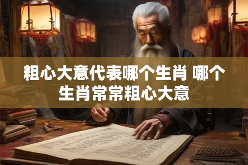 粗心大意代表哪个生肖 哪个生肖常常粗心大意