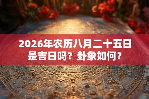 2026年农历八月二十五日是吉日吗？卦象如何？