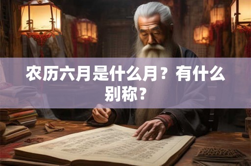 农历六月是什么月？有什么别称？