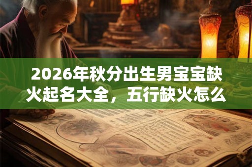 2026年秋分出生男宝宝缺火起名大全,五行缺火怎么补? 2026年秋分出生男宝宝缺火起名大全,五行缺火怎么补?