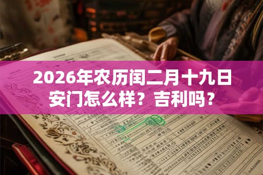 2026年农历闰二月十九日安门怎么样？吉利吗？