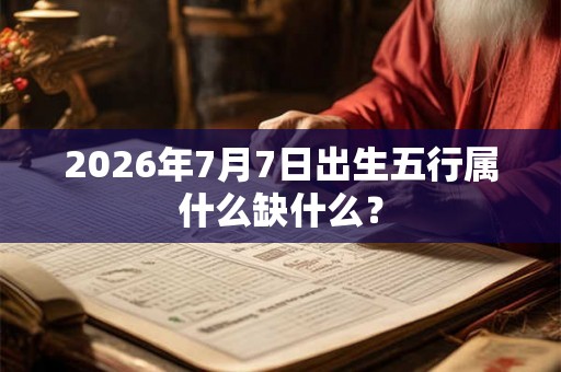 2026年7月7日出生五行属什么缺什么？